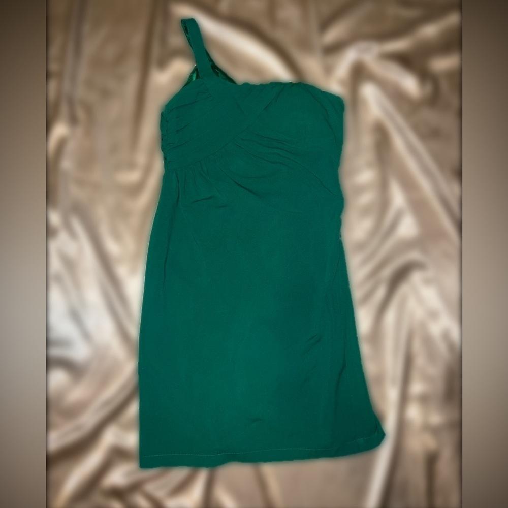 Saks Fifth Avenue 5/48 Women Green Formal One Shoulder Dress
